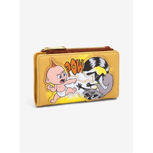 Loungefly Disney Pixar The Incredibles 2 Jack-Jack and Raccoon Fight Wallet/Purse - New, With Tags