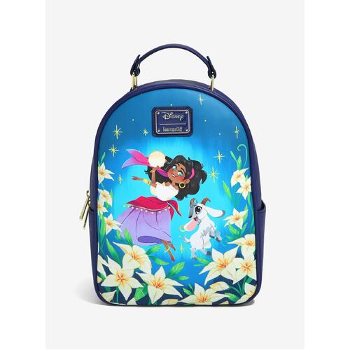 Loungefly Disney Pixar The Hunchback Of Notredame Esmeralda & Djali Floral Mini Backpack - New, With Tags