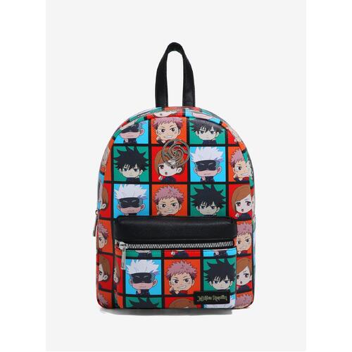 Hot Topic Jujutsu Kaisen Chibi Character Grid Mini Backpack - New, With Tags
