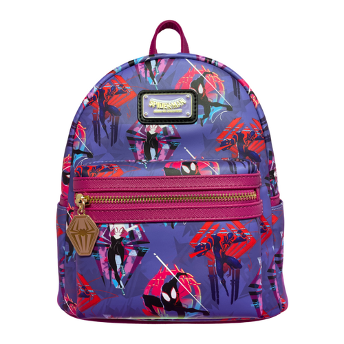 Loungefly Marvel Across The Spider-verse All Over Character Print Mini Backpack - New, With Tags