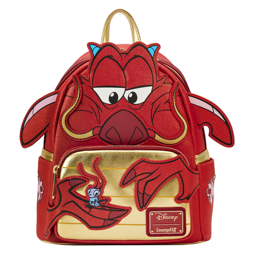 Loungefly Disney Mulan 26th Anniversary Mushu Glitter Cosplay Mini Backpack - New, With Tags