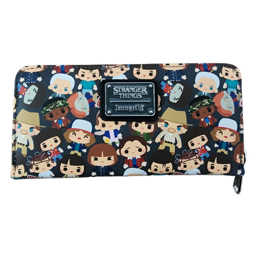 Loungefly Netflix Stranger Things Chibi Characters Print Wallet/Purse - New, With Tags