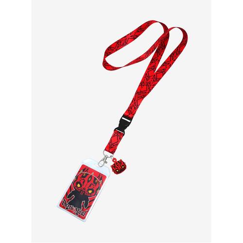 Loungefly Star Wars Darth Maul Lanyard - New, With Cardholder & Charm