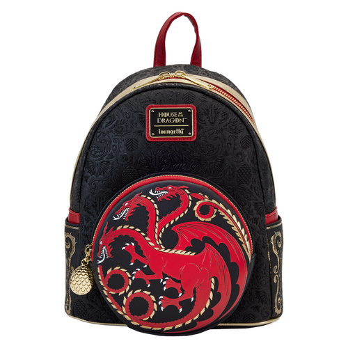 Loungefly Game Of Thrones House Of The Dragon (Targaryen) Mini Backpack - New, With Tags
