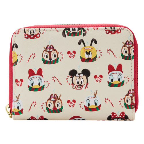 Loungefly Disney Mickey Mouse & Friends Hot Cocoa Holiday Mugs Wallet/Purse - New, With Tags