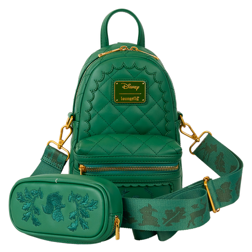 Loungefly Bambi Quilted Texture Convertible Sling Crossbody Bag With Coin Bag - New, With Tags