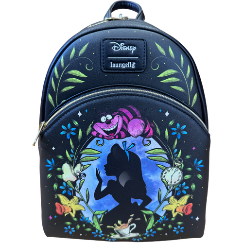 Loungefly Disney Alice In Wonderland Alice And Icons (Floral Cameo) Mini Backpack - New, With Tags
