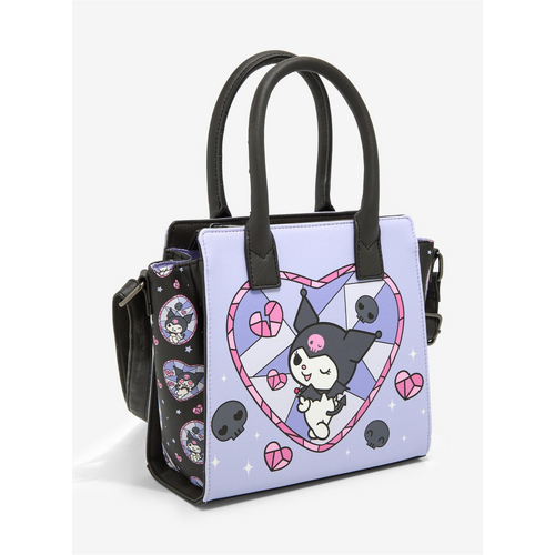 Loungefly Sanrio Kuromi Heart Stained Glass Satchel Crossbody Bag - New, With Tags