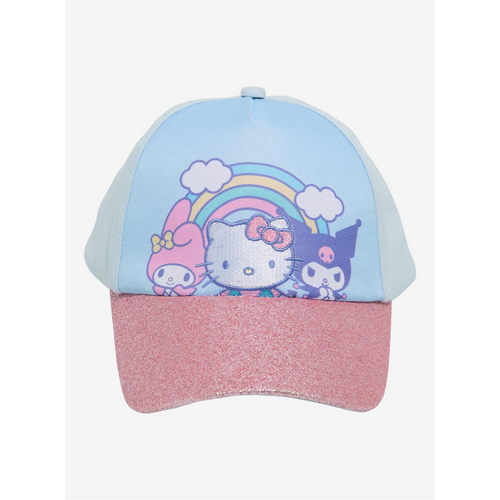 Bioworld Sanrio Hello Kitty & Friends Rainbow Glitter Brim Snapback Hat - USA Exclusive - New, With Tags