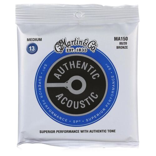 Martin MA150 Authentic Acoustic Strings - Medium 80/20 Bronze 13-56