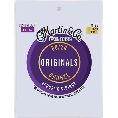 Martin Acoustic Strings Custom Light Bronze M175
