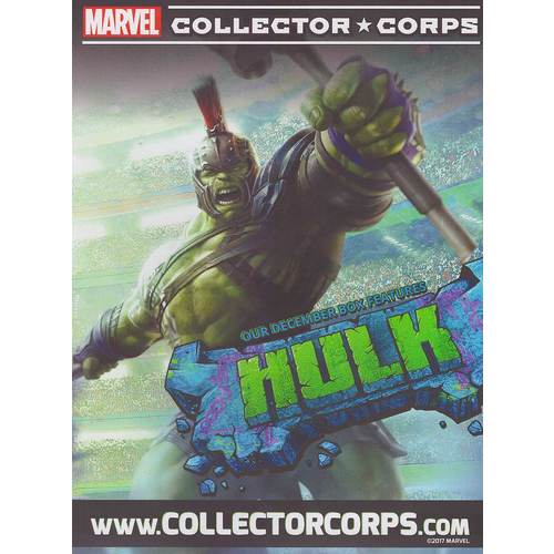 Funko Marvel Collector Corps Subscription Box - December 2017 Hulk - New [Size: XL]