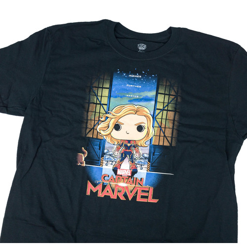 Funko Marvel Collector Corps Captain Marvel Poster POP Tee (2XL T-Shirt) - New, With Tags