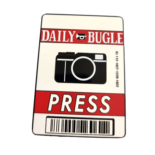 Marvel Daily Bugle Pin/Badge (From Spider-Man Blue Box) By Marvel Collector Corps - New, Sealed