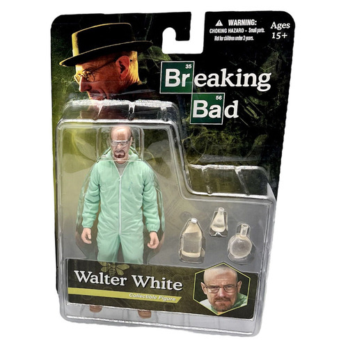 Mezco Toyz Breaking Bad Walter White (Green Hazmat) 6" Action Figure - New, Mint Condition