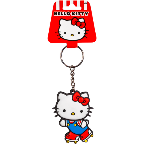Sanrio Hello Kitty Soft Touch PVC Charm Keychain (Roller Skates) - New Mint Condition
