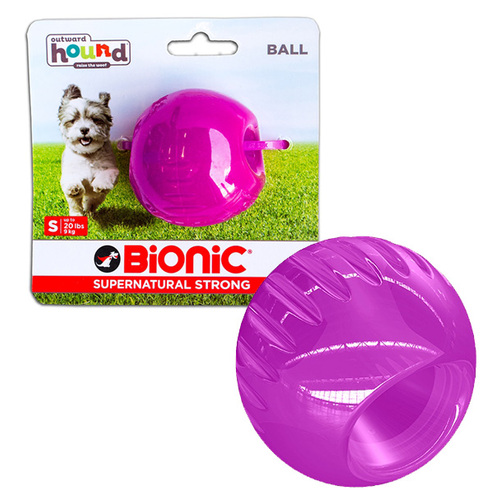 Bionic Ball by Outward Hound - Super Durable Ball Toy - Small, Purple