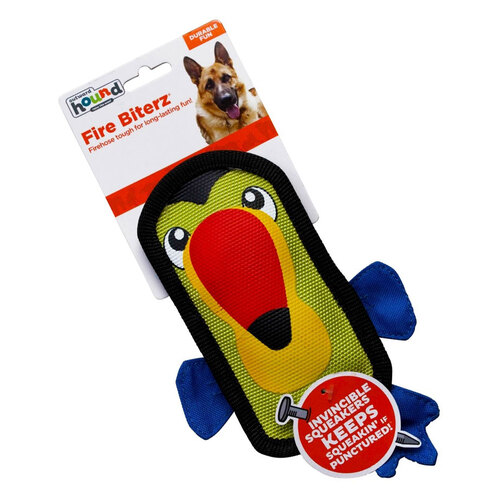 Fire Biterz Toucan Durable Squeaker Dog Plush Toy By Outward Hound - Small - New, With Tags