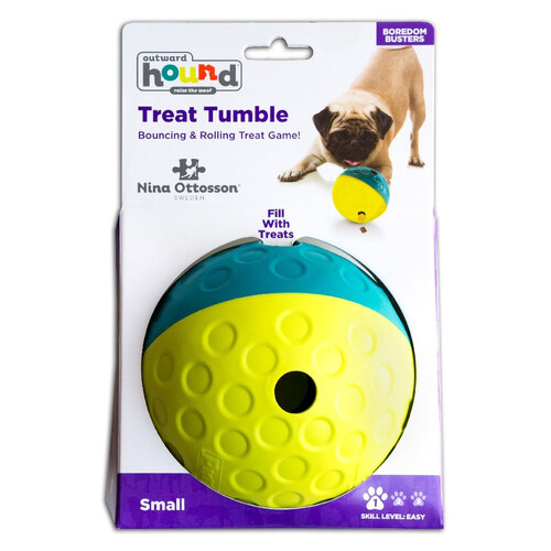 Outward Hound Treat Tumble Dog Toy - Small - Brain And Exercise Game By Nina Ottosson