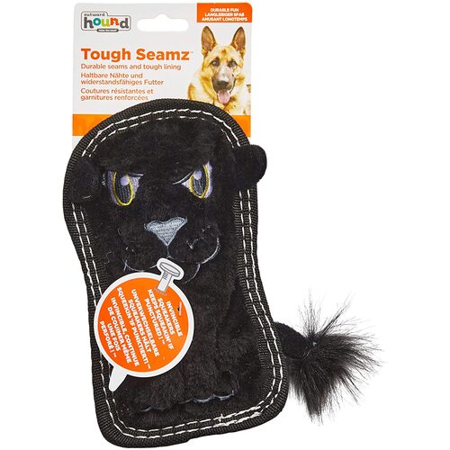 Tough Seamz Panther Durable Squeaker Dog Plush Toy By Outward Hound - Small - New, With Tags