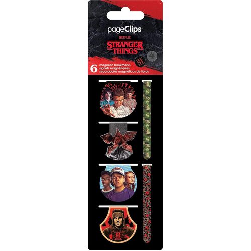Netflix Stranger Things Set Of 6 Magnetic Bookmarks By PageClips - New, Sealed