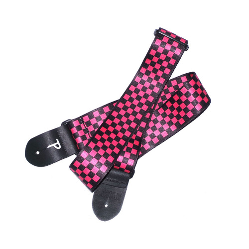 Guitar Strap by Perri's - Acoustic, Electric or Bass - Red Checkers
