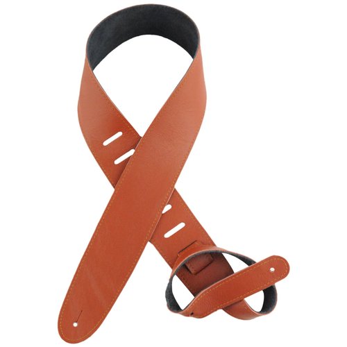 Perri's Guitar Strap 100% Soft Garment Leather - Brown