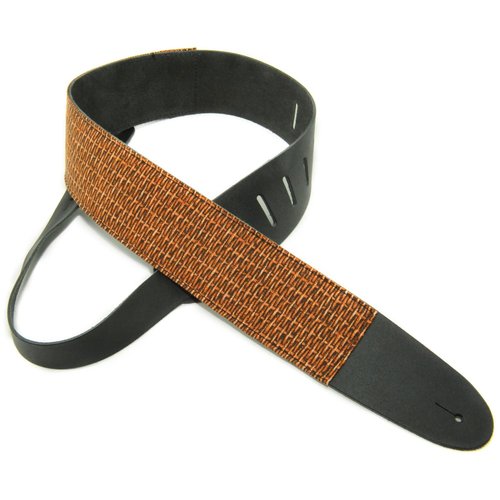 Perri's Guitar Strap 100% Leather - Art Print Fabric Designs P25M-116