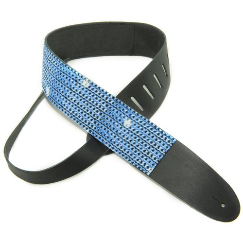 Perri's Guitar Strap 100% Leather - Art Print Fabric Designs P25M-79