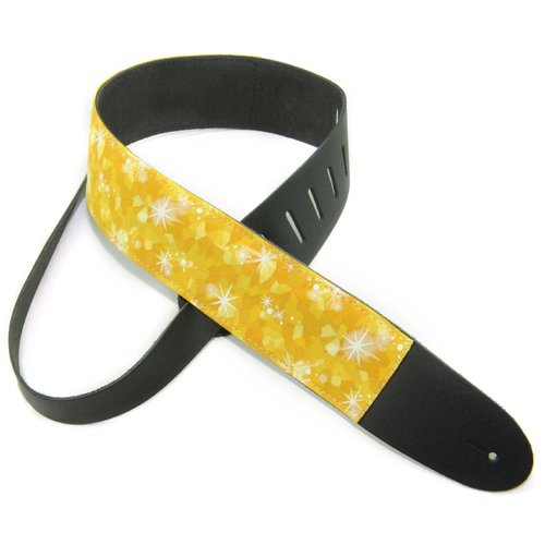 Perri's Guitar Strap 100% Leather - Art Print Fabric Designs P25M-92