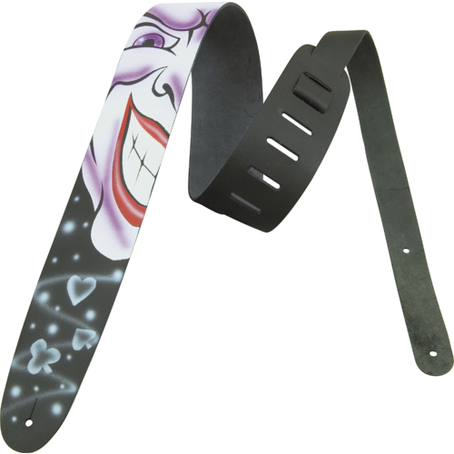 Perri's Guitar Strap 100% Leather - Air Brush Series - Joker