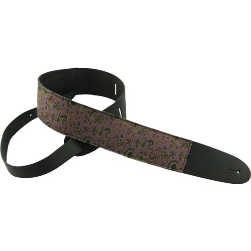 Perri's Guitar Strap 100% Leather - Art Print Fabric Designs P25M-05