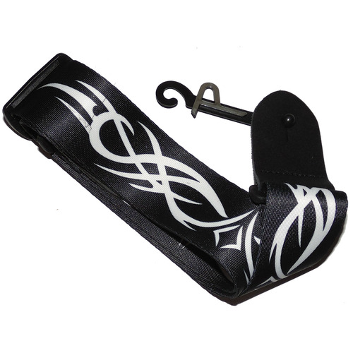 Guitar Strap by Perri's - Acoustic, Electric or Bass - Tribal Black & White