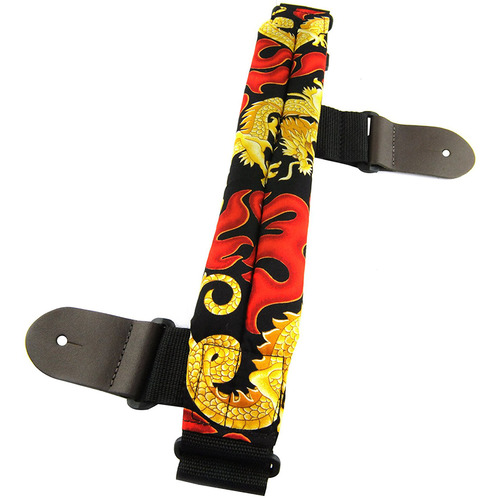 Perri's Tough Nylon Guitar Straps with Shoulder Pad and Leather Ends [Model: 001]