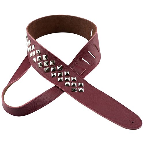 Perri's Guitar Strap 100% Leather - Premium Studded Red - New With Tags