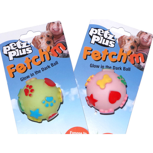 Petzplus Small Vinyl Glow Ball - Two Pack