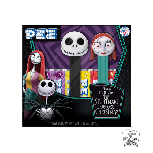 Pez The Nightmare Before Christmas Jack Skellington & Sally Candy & Dispensers Gift Set - New, Sealed