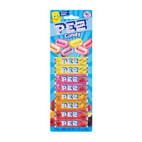 Pez Candy Refills Carded Assorted Flavors 8 Pack - New, Sealed