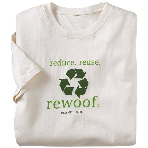 Planet Dog Green T - "Reduce Reuse Rewoof" Men's T-Shirt - New  [Size: XL]