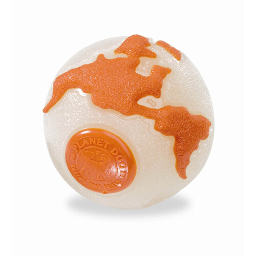 Planet Dog Orbee Tuff Ball Small - Orange/Glow-In-The-Dark