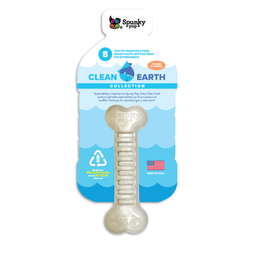 Clean Earth Recycled Bone Dog Toy By Spunky Pup - Small/Medium - New, With Tags