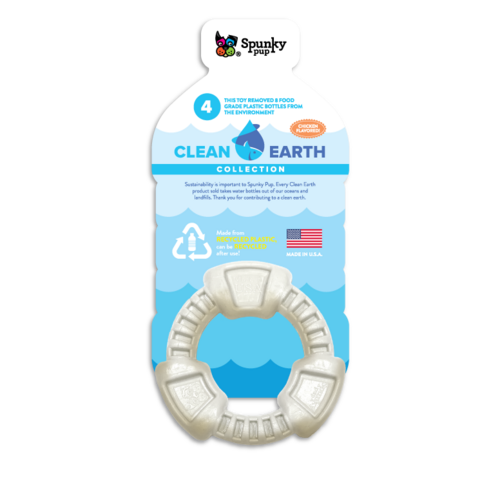 Clean Earth Recycled Ring Dog Toy By Spunky Pup - Small/Medium - New, With Tags