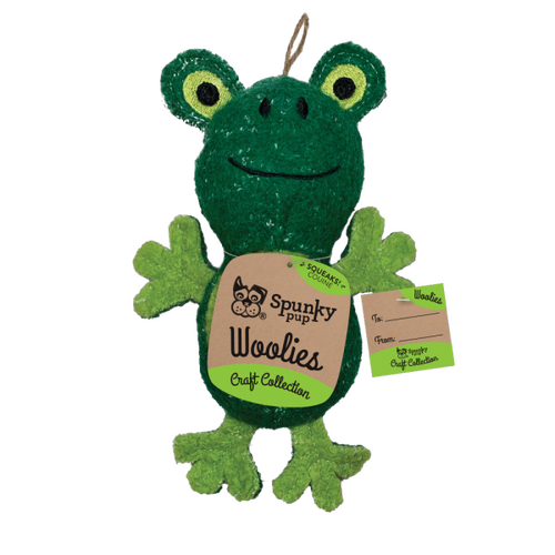 Woolies Frog Dog Toy By Spunky Pup - Mini - New, With Tags