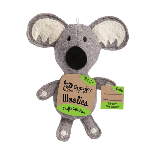 Woolies Koala Dog Toy By Spunky Pup - Medium/Large - New, With Tags
