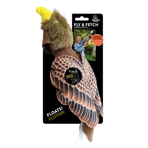  Spunky Pup Fly & Fetch Eagle Launching Dog Toy - Medium/Large - New, With Tags