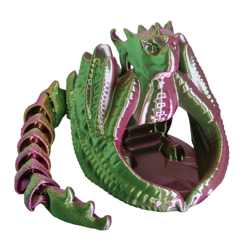 Supportive Solutions 3D Printed Wyvern With Flexi Tail Dice Tower - One Size - New, Handmade