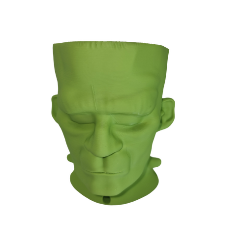 Supportive Solutions 3D Printed Frankenstein Head Planter - Large - New, Handmade [Colour:White]