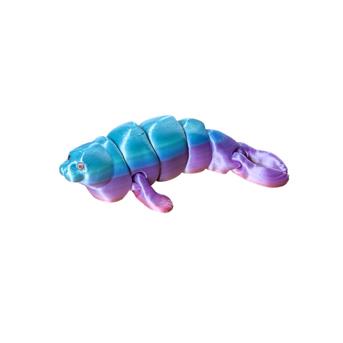 Supportive Solutions 3D Printed Articulated Rainbow Seal Flexible Figure - New, Handmade (Size:Large)