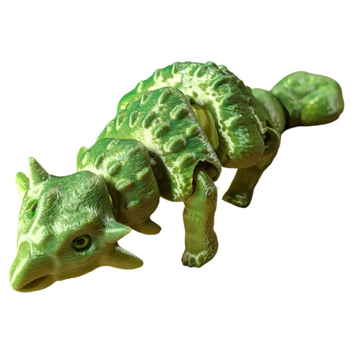 Supportive Solutions 3D Printed Articulated Ankylosaurus Flexible Figure - New, Handmade (Size:Large)