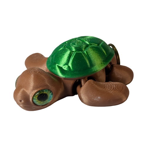 Supportive Solutions Sea Turtle Keyring & Bag Charm - One Size - Green & Brown  - New, Handmade